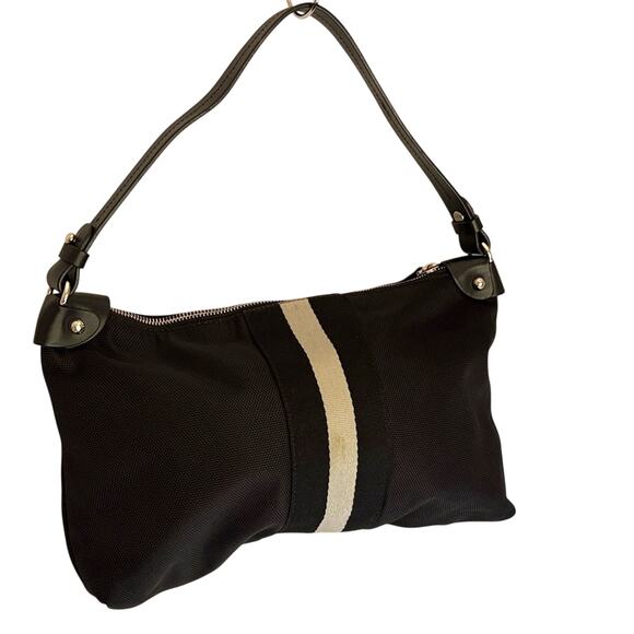 Bally Black and Gray Canvas Women's Shoulder Bag - Picture 1 of 6